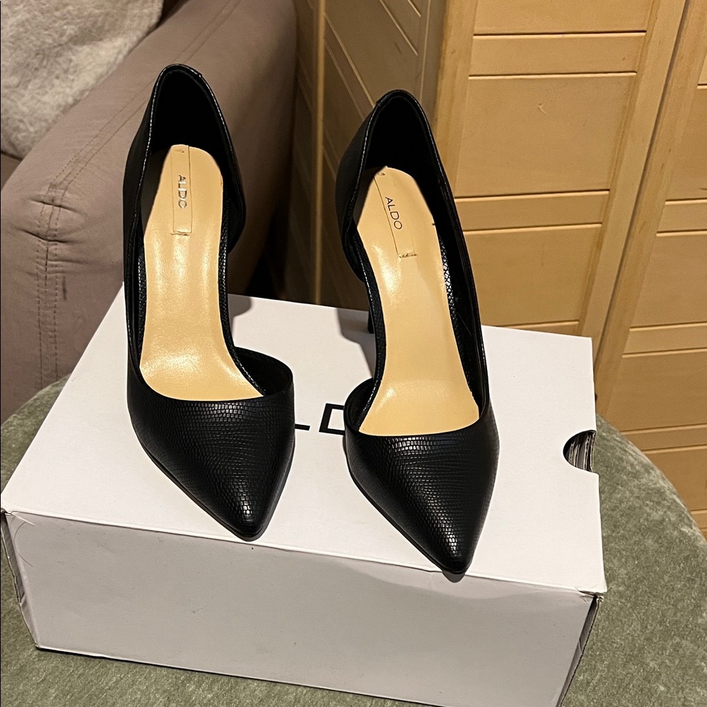 Aldo Elegant Black Pointed Heels